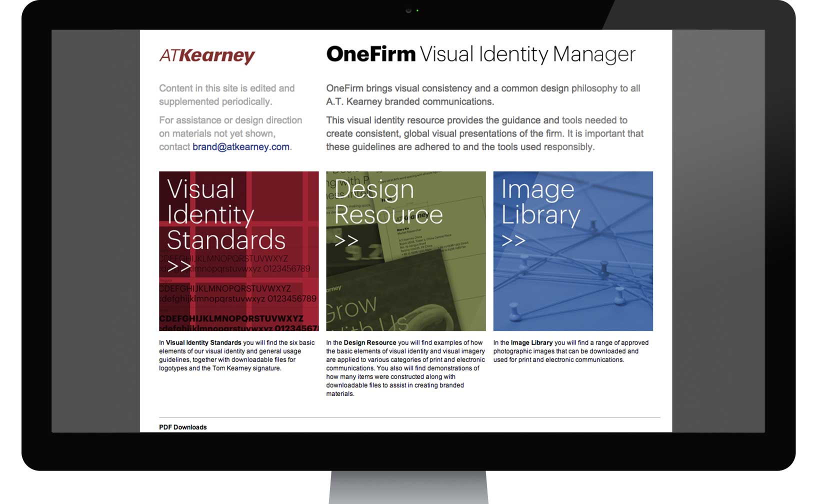 kearney_web-one-firm-home-screen.jpg Art Direction by: Bart Crosby, Crosby Associates